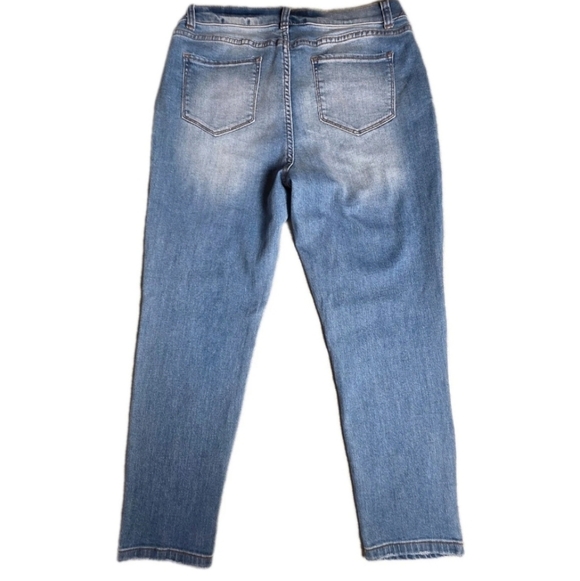 NWT NY&Co SOHO Jeans Runway 25" Distressed Legging Crop - Size 8 - Picture 5 of 7